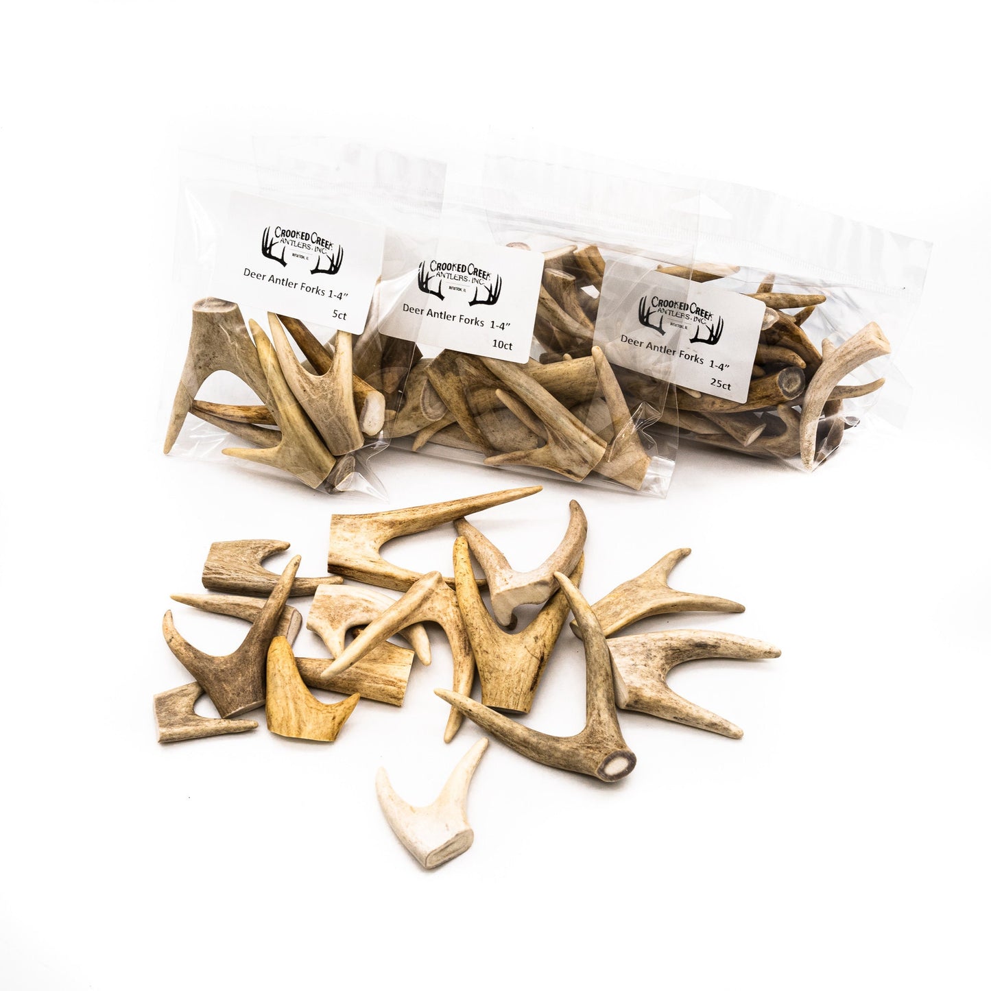 Deer Antler Craft Forks (1" - 4" Length) Antler For Crafts - Antler For Jewelry Making - Antler For Necklaces - Antler For Home Crafting
