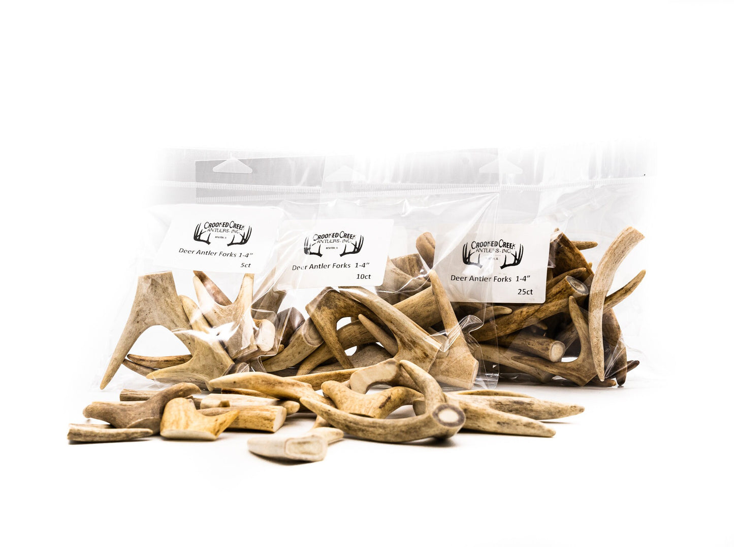 Deer Antler Craft Forks (1" - 4" Length) Antler For Crafts - Antler For Jewelry Making - Antler For Necklaces - Antler For Home Crafting