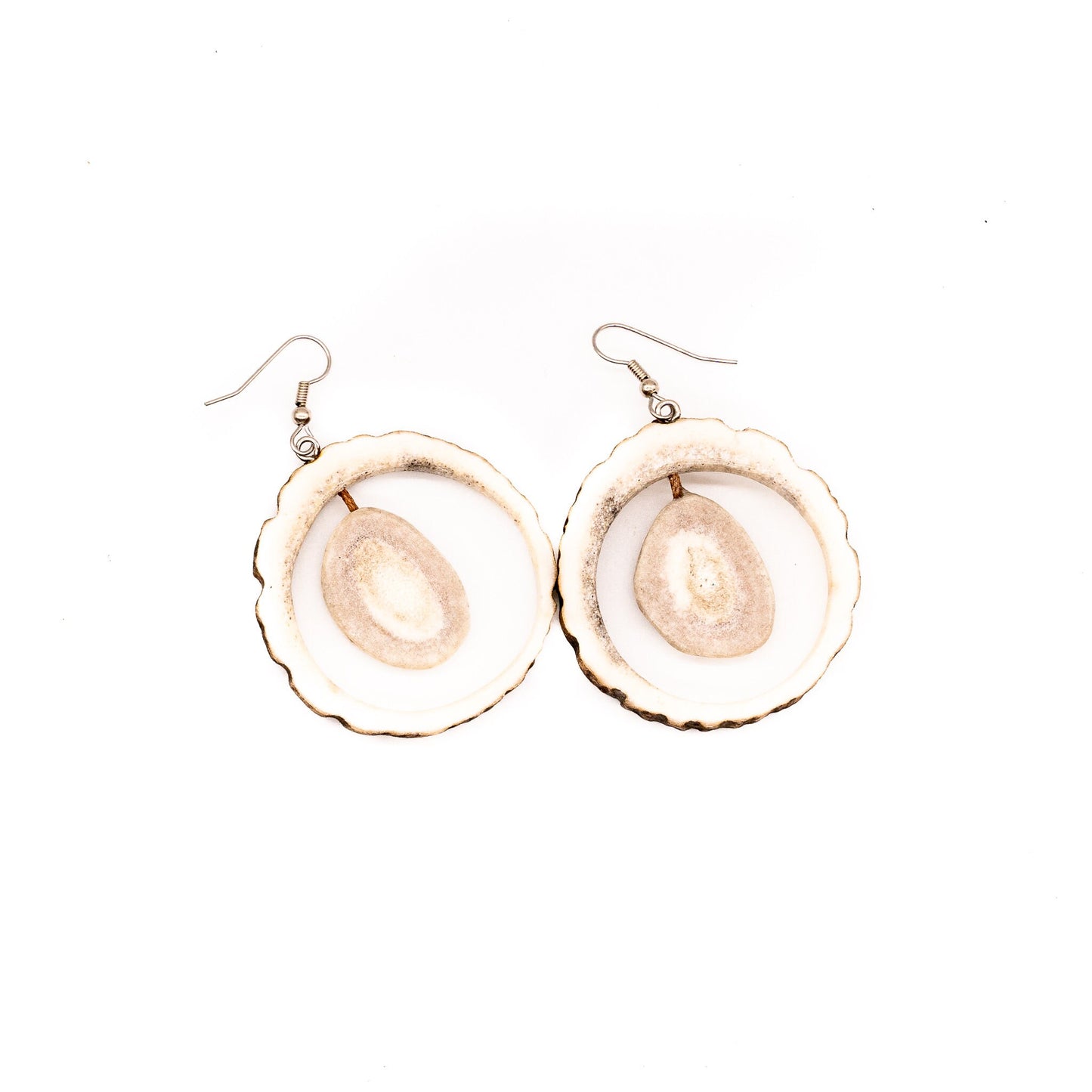 Antler Earrings - Real Natural Deer|Elk Antler Jewelry - Antler gifts - Antler Jewelry