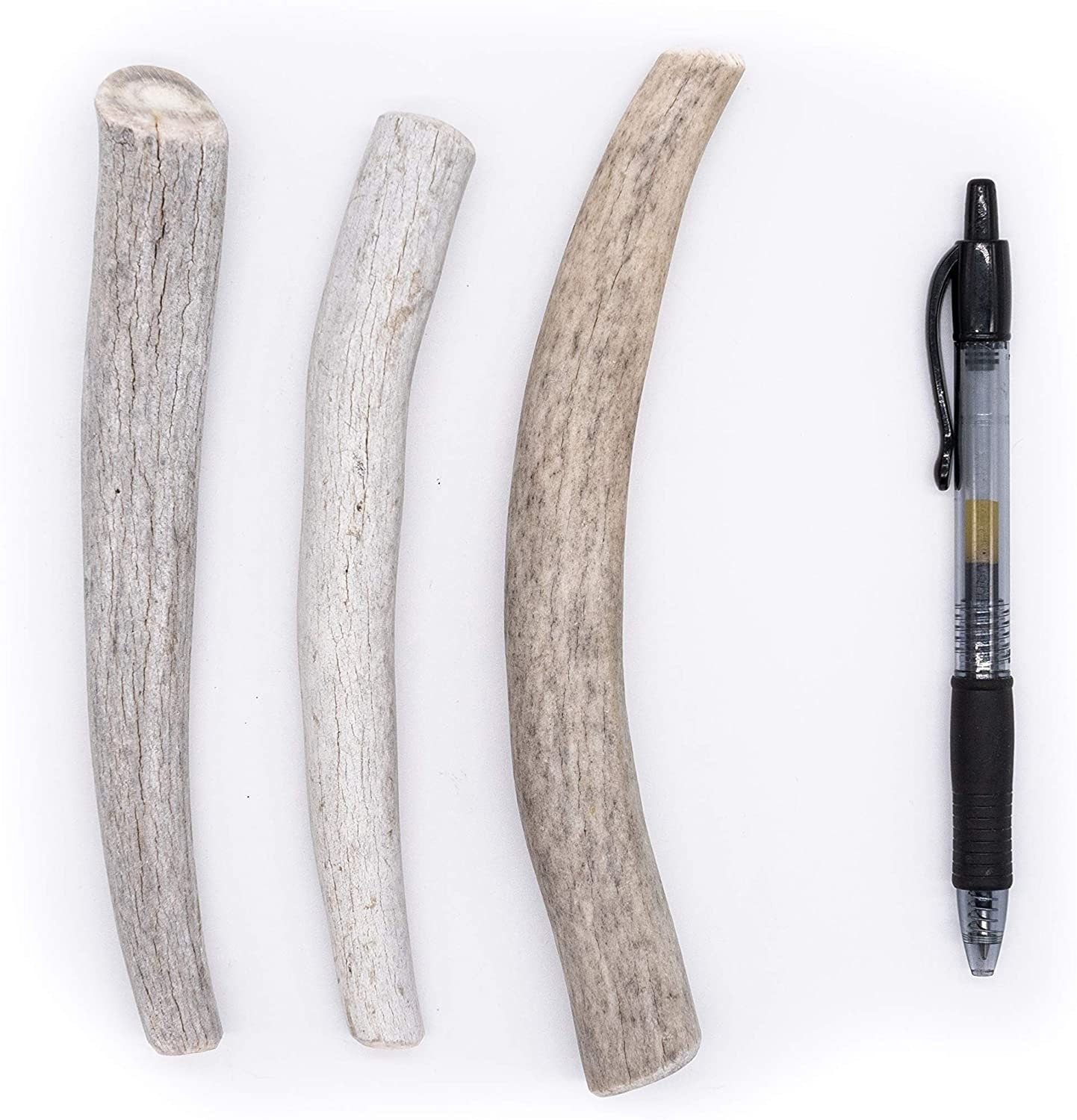 Economy Elk/Deer Antler Dog Chew 3 Count - Grade B/C All Natural Organic and Long Lasting Treats Made from Naturally Shed Antlers in The USA