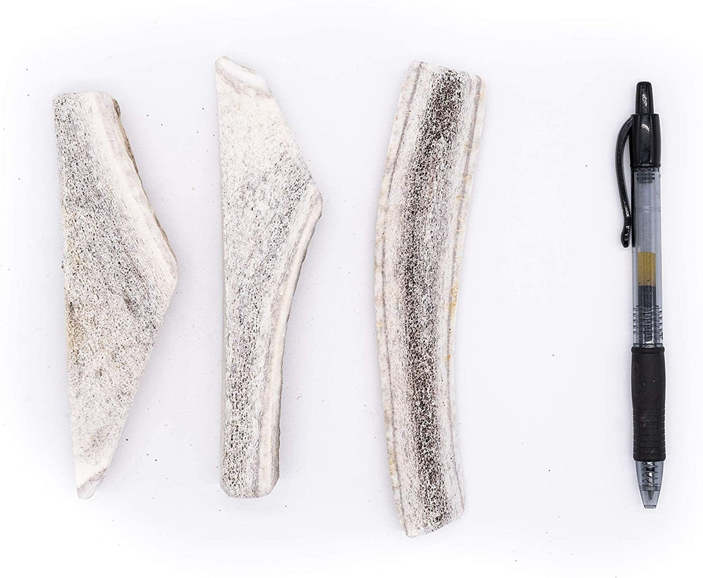 Economy Split Elk Antler Dog Chew 3 Count - Grade B/C Natural Organic and Long Lasting Treats Made from Naturally Shed Antlers in The USA