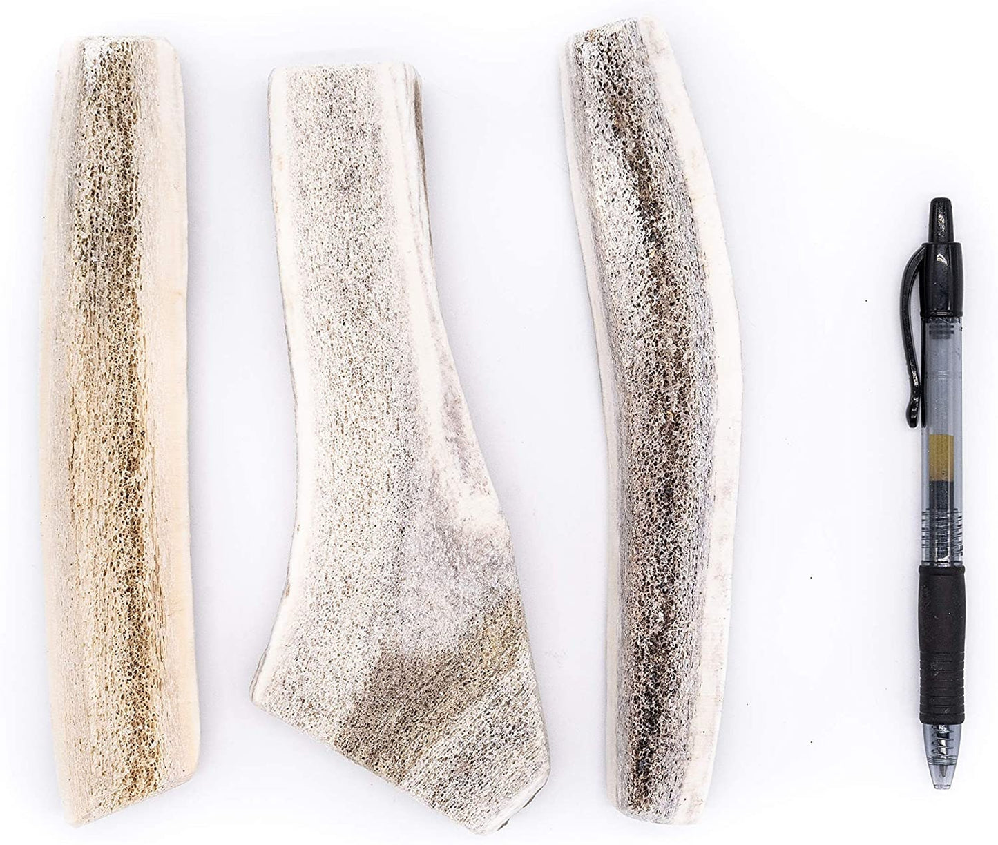Economy Split Elk Antler Dog Chew 3 Count - Grade B/C Natural Organic and Long Lasting Treats Made from Naturally Shed Antlers in The USA