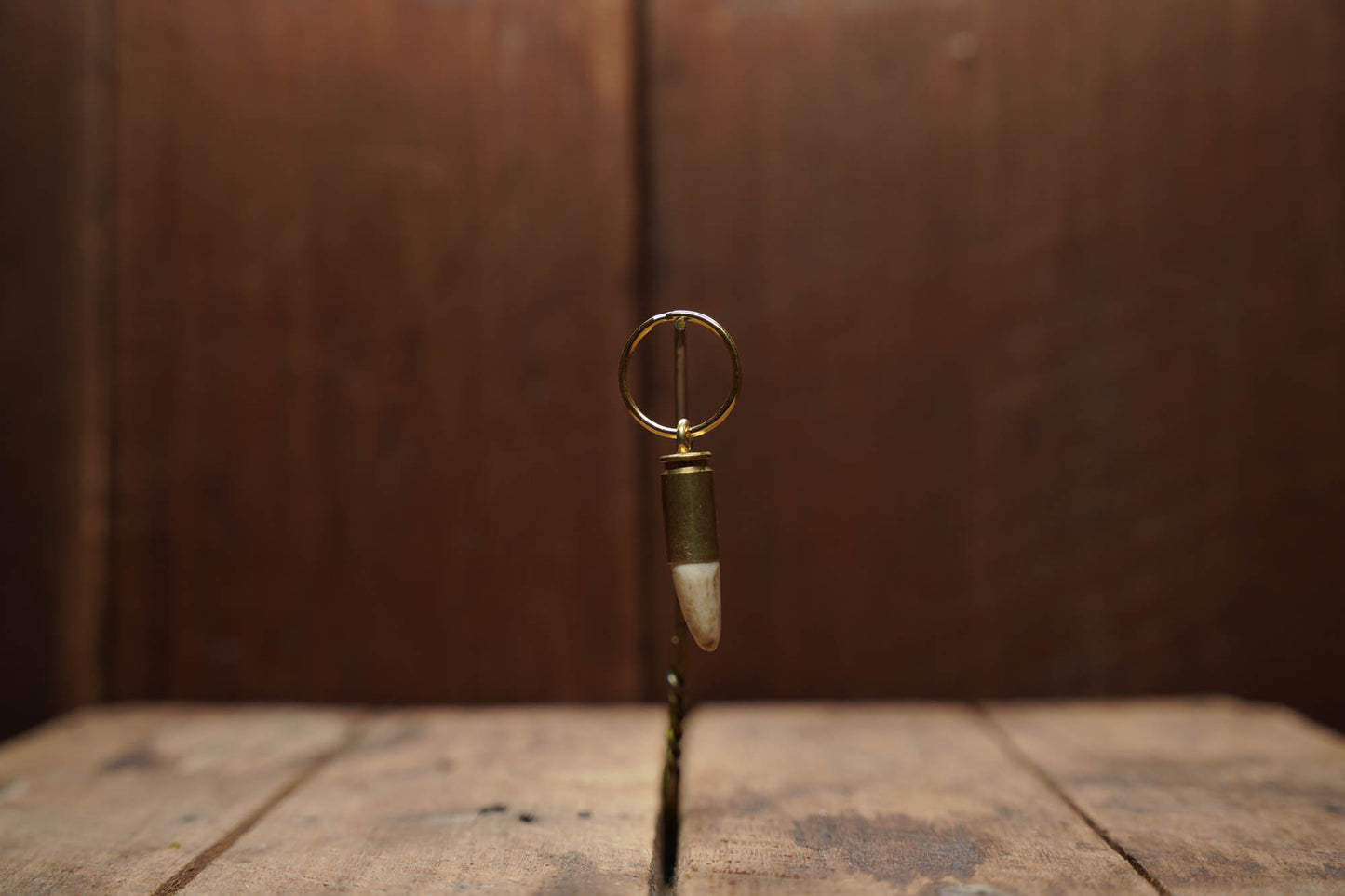 Deer Antler Bullet Keychain