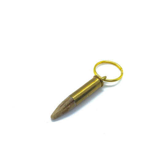 357 Deer Antler Bullet Keychain