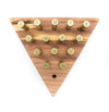 Tricky Triangle - Peg Solitaire - Bullet Peg Wooden Kids Game Puzzle - Cracker Barrel Board Game - Wood Jumping Peg Game - Deer Hunter Gift