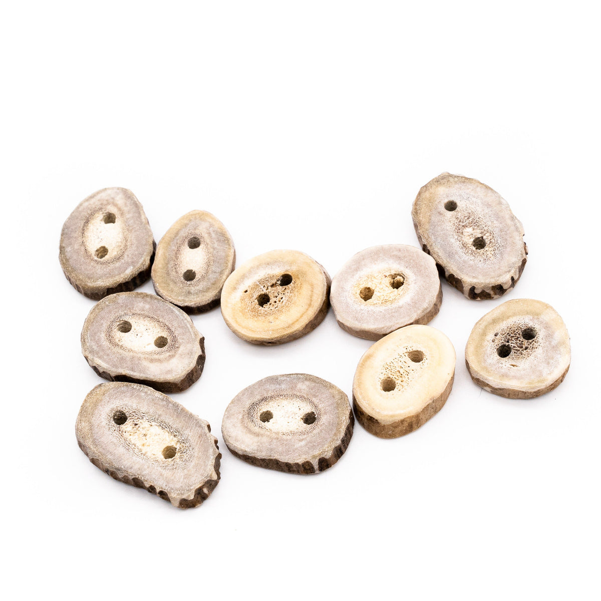 Large Deer Antler Buttons, 10 count - Antler For Crafts - Antler For Jewelry Making - Antler For Necklaces - Antler For Earrings