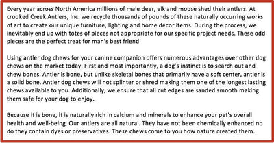 Perfect Pet Chew: Canine Cookies 4 ct.-All Natural, Grade A, Premium Antler Dog Treats, Organic Dog Chews, Naturally Shed Antlers from USA