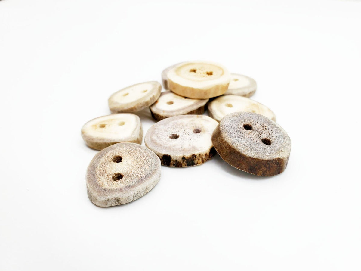 Antler Buttons - Antler For Crafts - Antler For Jewelry Making - Antler For Necklaces Earrings and Rustic Country Home Decor