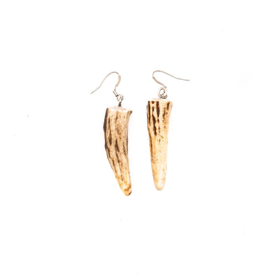 Antler Earrings - Real Natural Deer|Elk Antler Jewelry - Antler gifts - Antler Jewelry