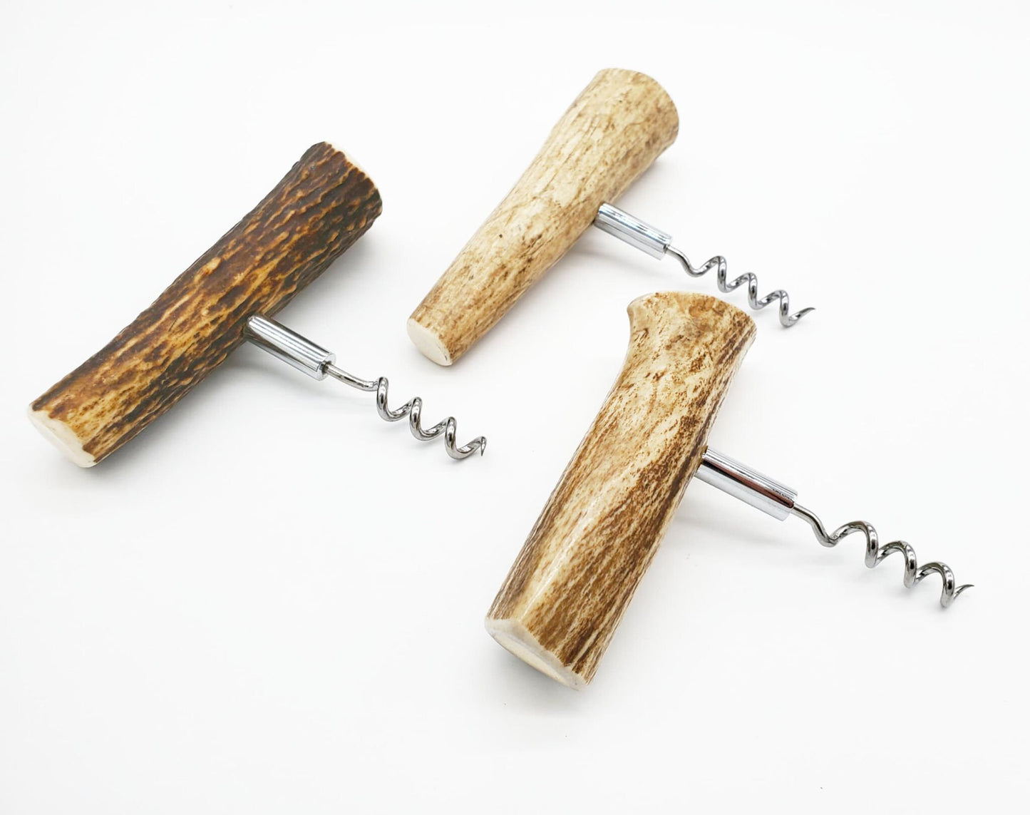 Antler Handle Corkscrew Wine Bottle Opener | Rustic Décor Country Home Farmhouse Hunting Lodge Bar Hunter Gift Man Cave Cabin