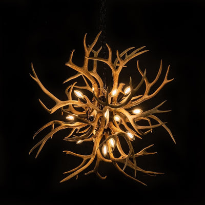 Real Deer Antler Tumbleweed Chandelier with 14 Lights