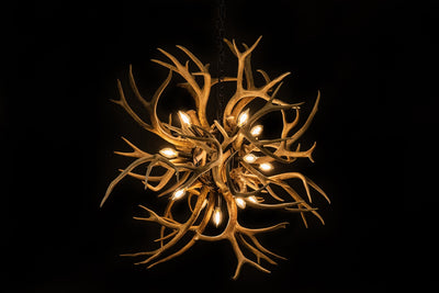 Real Deer Antler Tumbleweed Chandelier with 14 Lights