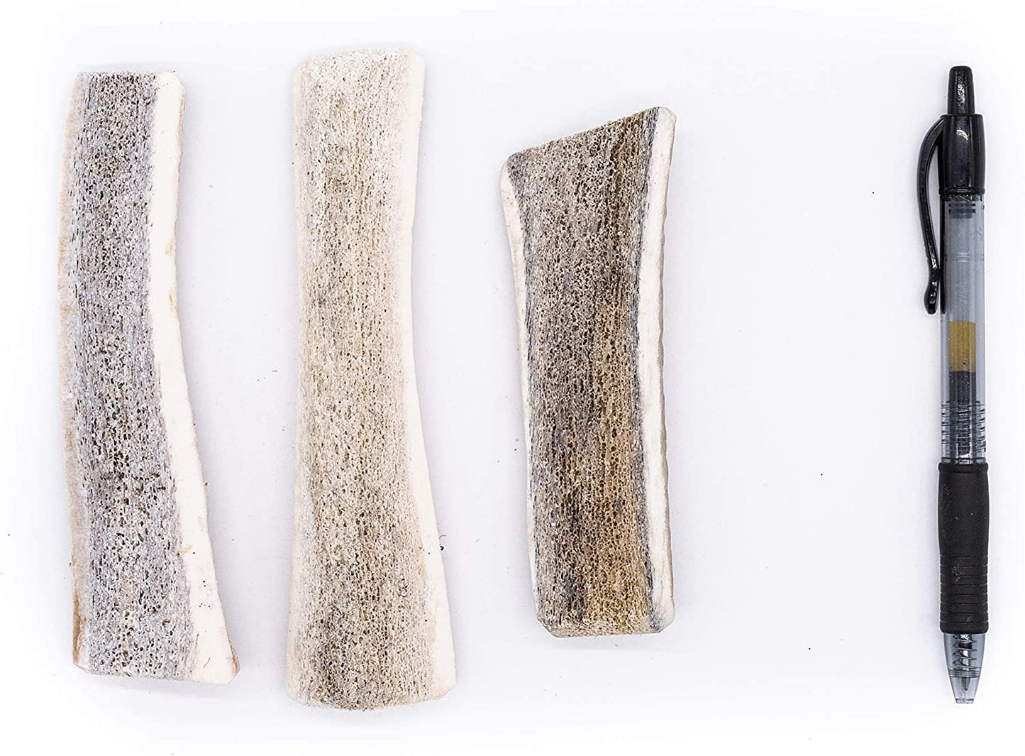 Economy Split Elk Antler Dog Chew 3 Count - Grade B/C Natural Organic and Long Lasting Treats Made from Naturally Shed Antlers in The USA