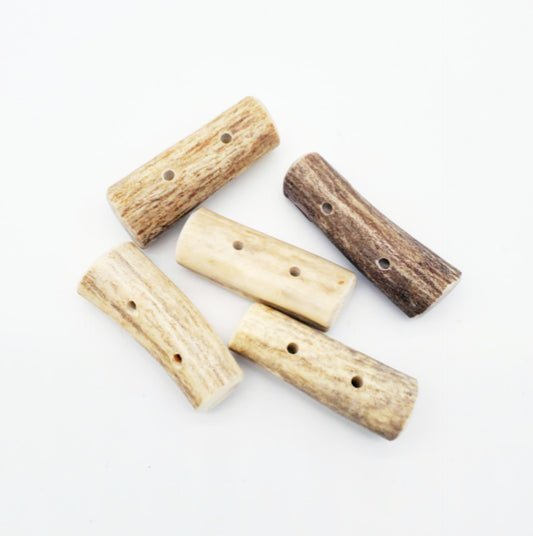 Antler Toggle Buttons, 5 ct - Great For Crafts, Sewing, Dolls, Upholstery, etc.