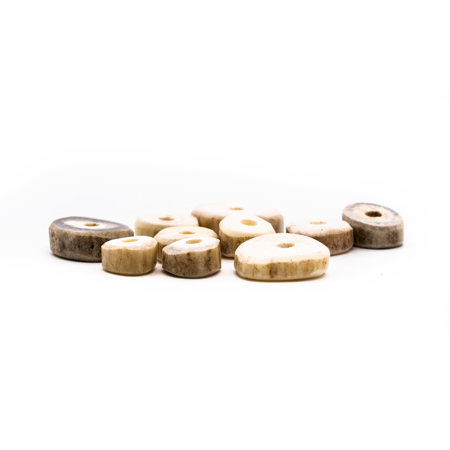 Thin Antler Beads, 10 ct