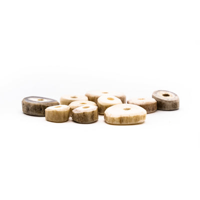Thin Antler Beads, 10 ct