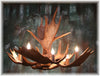 6 Antler, 8 Light Medium Moose Chandelier