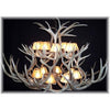 34 Antler, 16 Light Large Two Tier Mule Deer Antler Chandelier