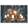 9 Antler, 9 Light Fallow Deer Antler Chandelier