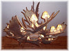 9 Antler, 18 Light Trophy Moose Chandelier with down light