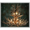 28 Antler, 12 Light Deluxe Cascading Mule Deer Antler Chandelier