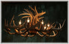 16 Antler, 8 Light Oblong Whitetail Chandelier