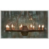 12 Light Large Antique Wagon Wheel Chandelier