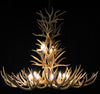 28 Antler, 12 Light Deluxe Cascading Mule Deer Antler Chandelier