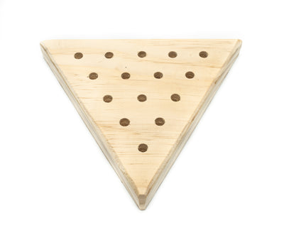 Tricky Triangle - Peg Solitaire - Bullet Peg Game Puzzle - Cracker Barrel Board Game - Wood Jumping Peg Game - Gifts For Kids