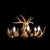 9 Antler, 6 Light Whitetail Antler Dining Room Chandelier