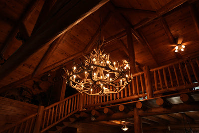 24 Antler, 27 Light Elk Antler Chandelier