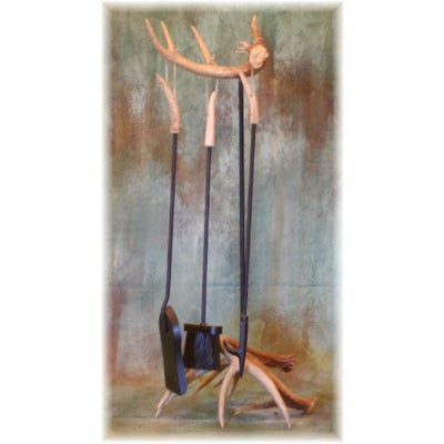 Medium Whitetail Antler Fireplace Set