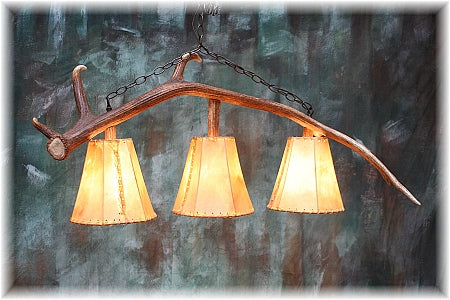 Large Elk Antler Pool Table-Bar Light