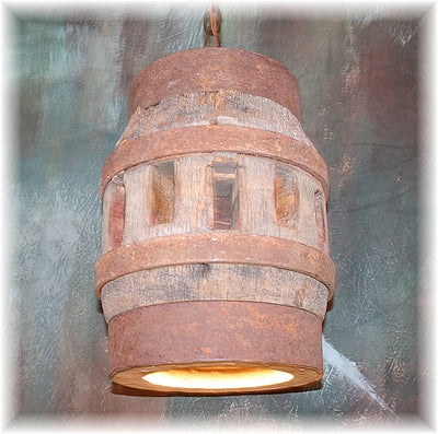 Wagon Wheel Hub Pendant Light