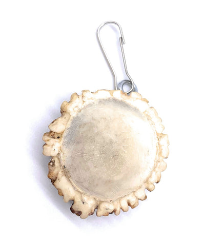 Polished Antler Burr Zipper Pull