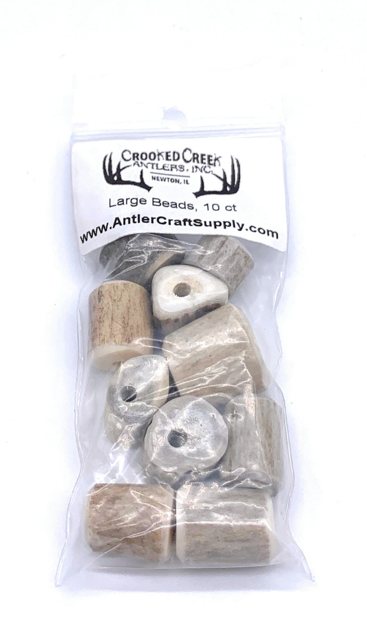 Large Deer Antler Beads, 10 ct