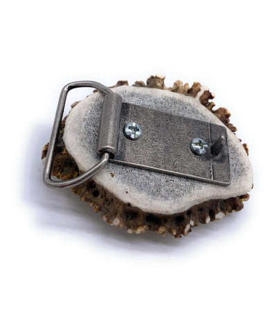 Elk Antler Burr Belt Buckle