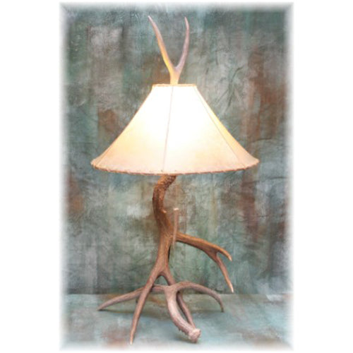 Large 2 Antler Mule Deer Table Lamp