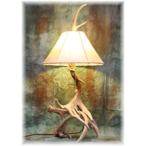 Large Whitetail 3-4 Antler Table Lamp - Whitetail Antler Lamp - Rustic Decor Country Home Farmhouse Hunting Lodge