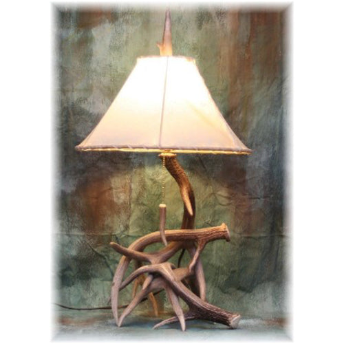 Medium Whitetail 3-4 Antler Table Lamp