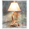 Small 3-4 Antler Whitetail Nightstand Lamp