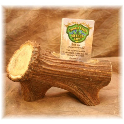 Elk Shed Antler Burr Business Card Holder