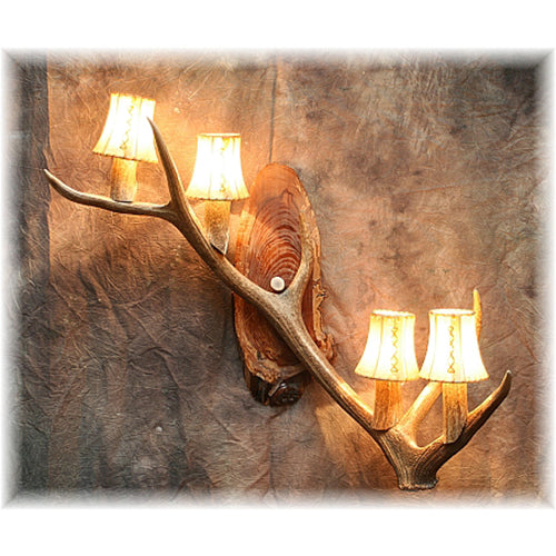 Elk Antler 4 Light Sconce