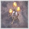 Fallow/Mule Deer Antler 3 Light Sconce