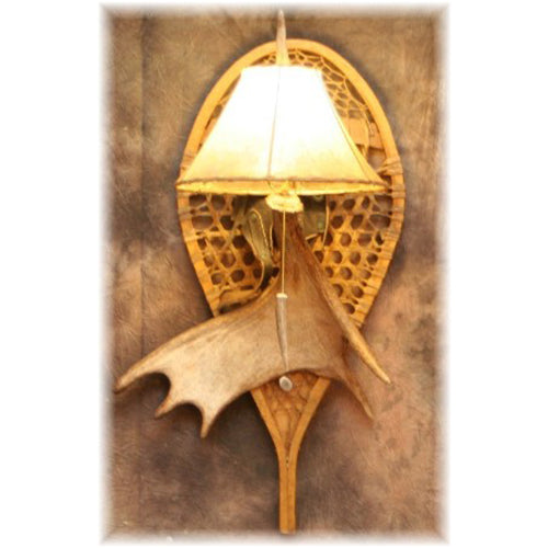 Moose Antler Snowshoe Sconce