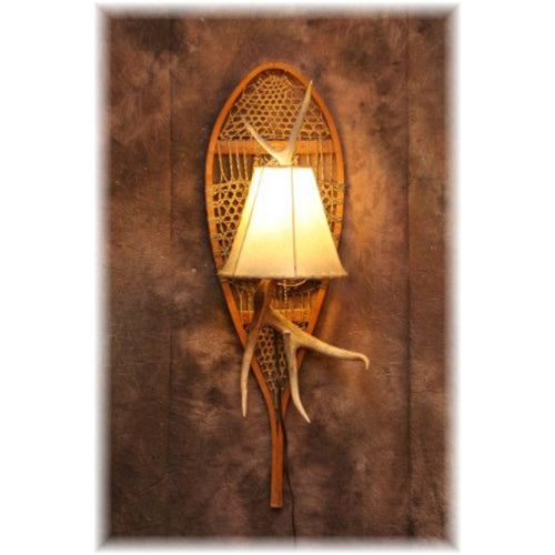 Large Deer Antler Snowshoe Sconce