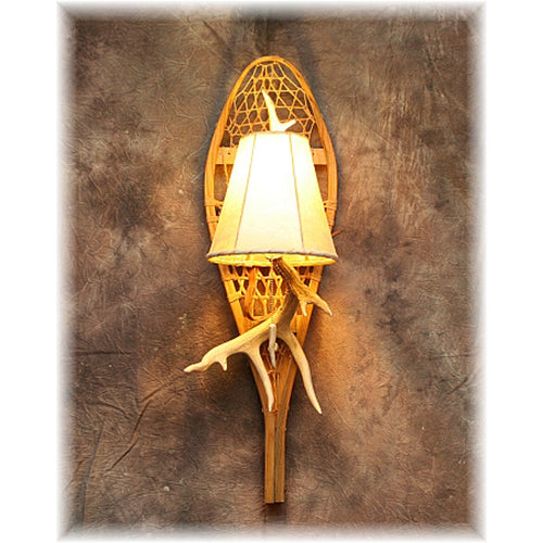 Medium Deer Antler Snowshoe Sconce