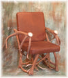 Elk Antler and Leather Arm Chair and Ottoman