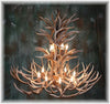 28 Antler, 12 Light Deluxe Cascading Mule Deer Antler Chandelier