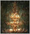 97 Antler, 28 Light Trophy Three Tier Whitetail Antler Chandelier